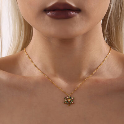 Stainless Inland Zircon Snowflake Necklace - Munsieur
