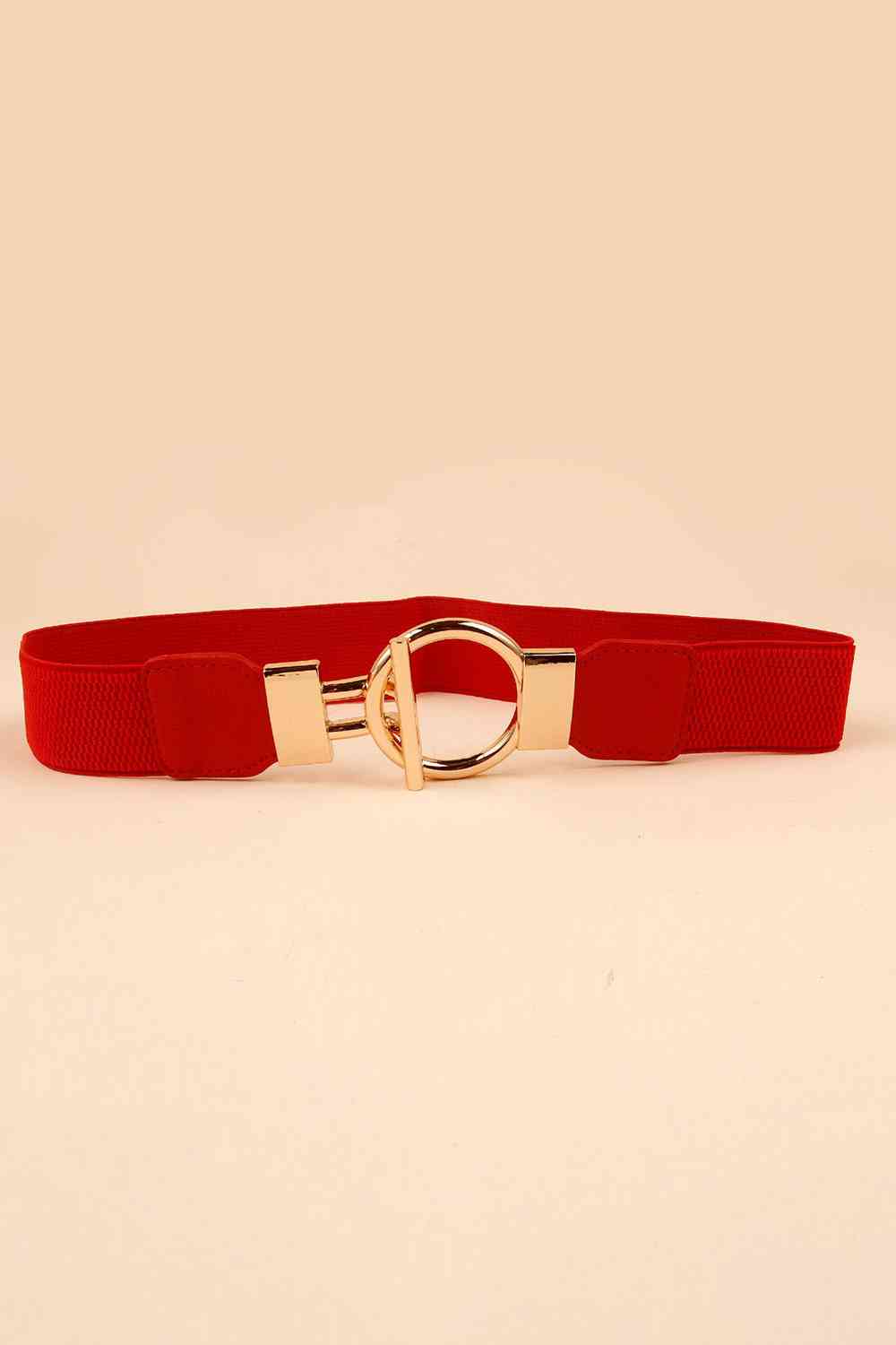 Circle Shape Buckle Zinc Alloy Buckle PU Leather Belt - Munsieur