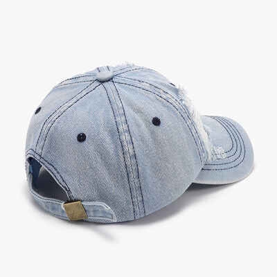 Distressed Cotton Baseball Cap - Munsieur