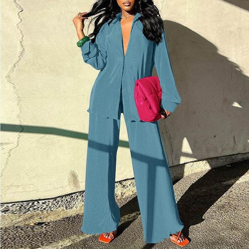 Women's Business Suit Blouse + Leggings Loose Outfit Office Set