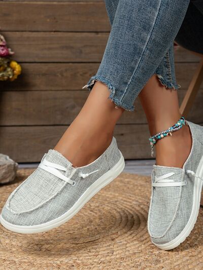 Lace Up Round Toe Slip-Ons - Munsieur