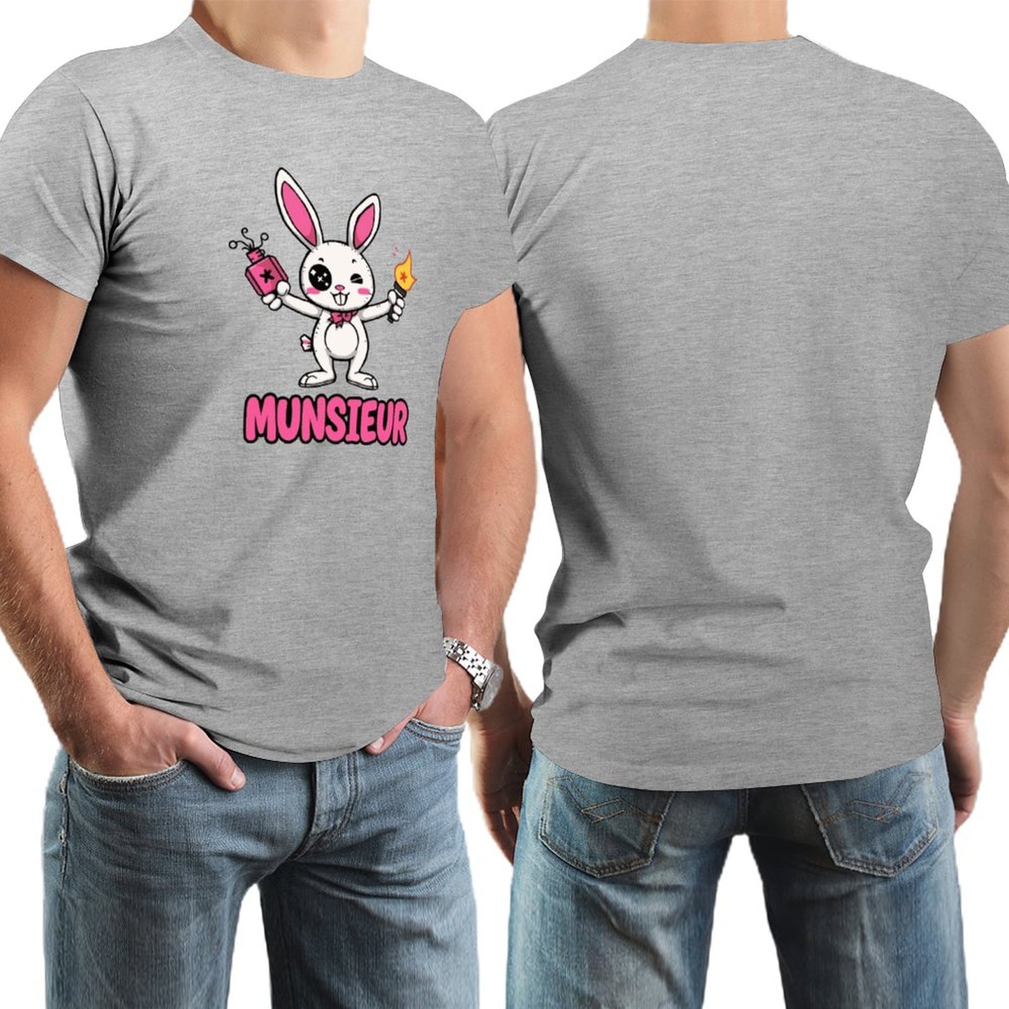 Munsieur Tee for Men Easter Bunny Collection "Strike" Designer Tee
