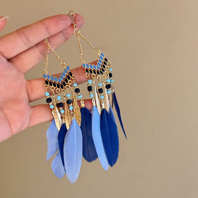 Alloy Rice Bead Dangle Earrings - Munsieur