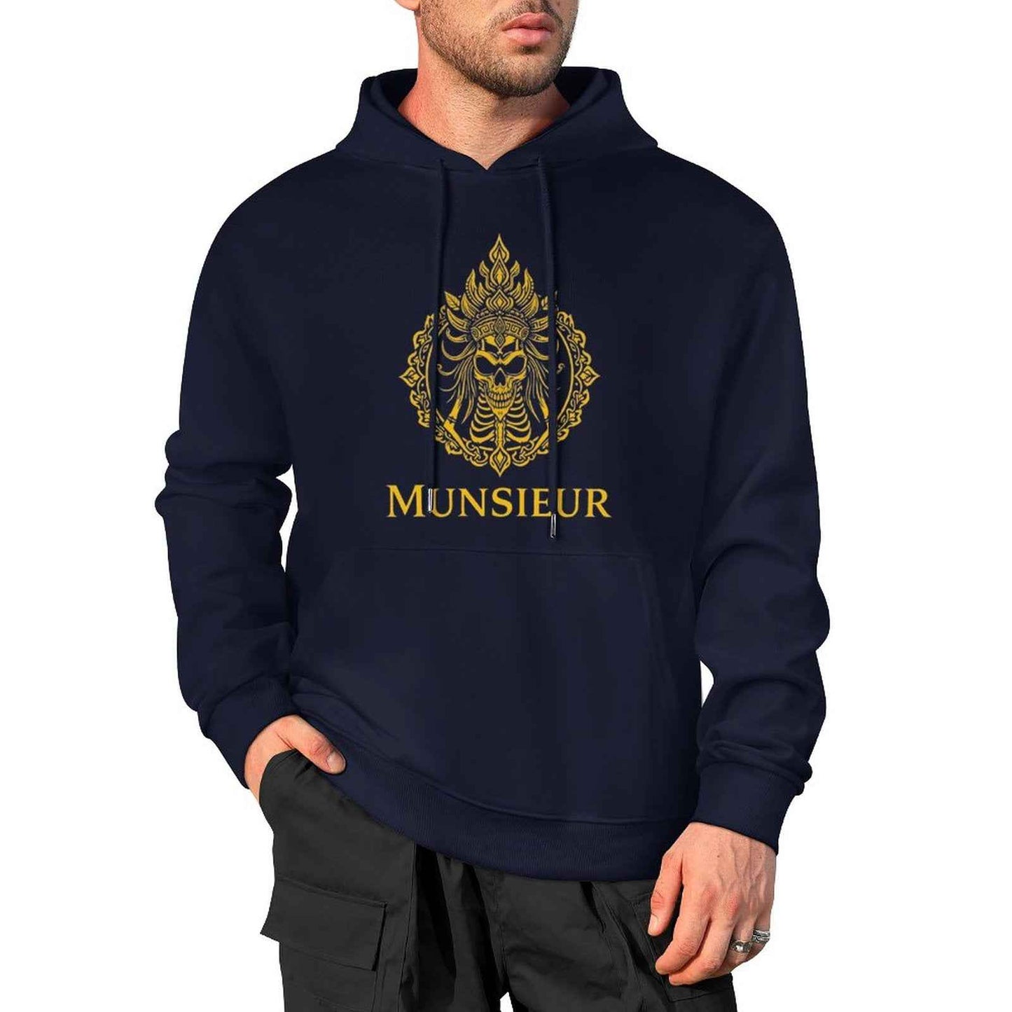 Munsieur Phantom Threads: Skull Edition Hoodie for Men - Munsieur