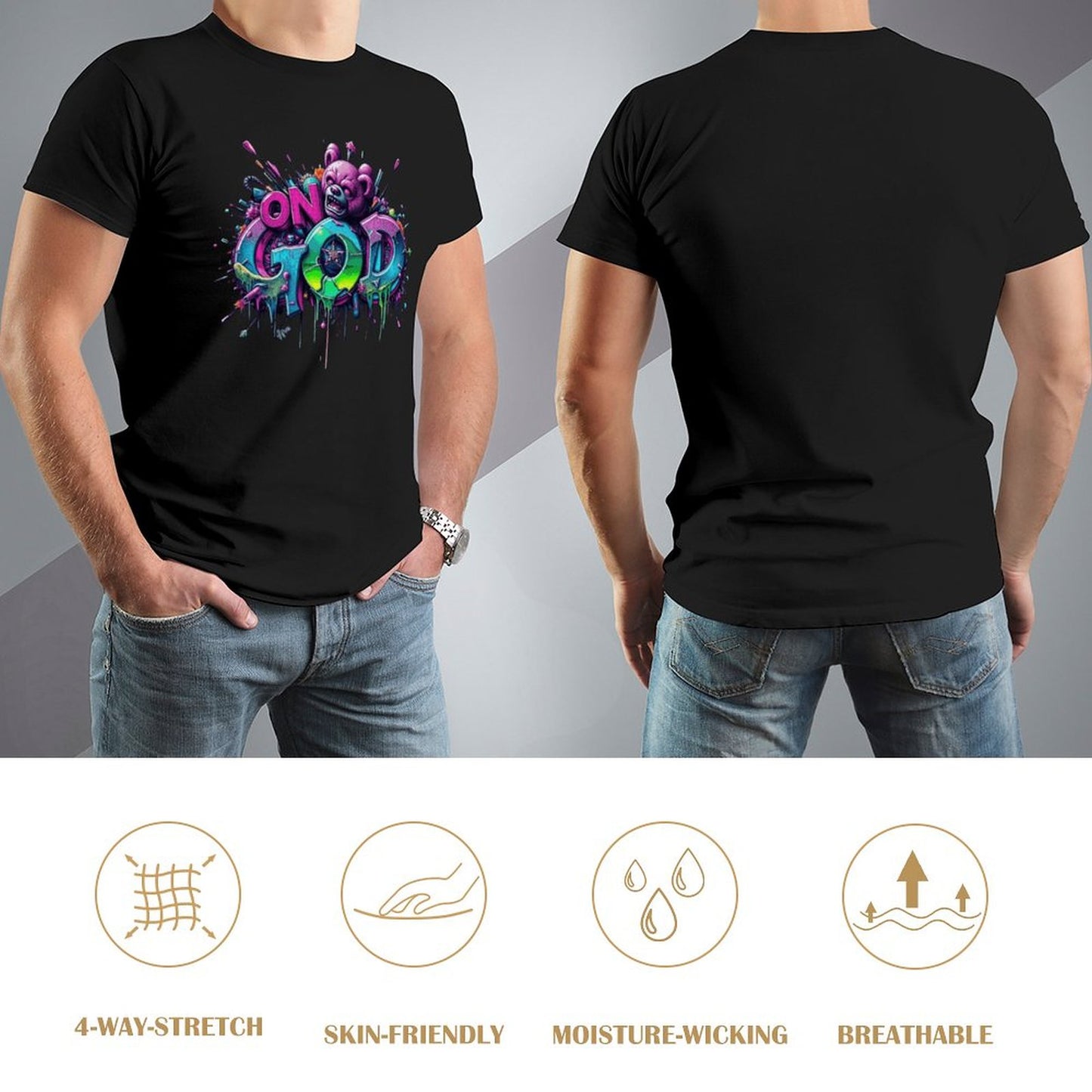 Men's Tee "On God" Streetwear Fashion Munsieur Men's Tee
