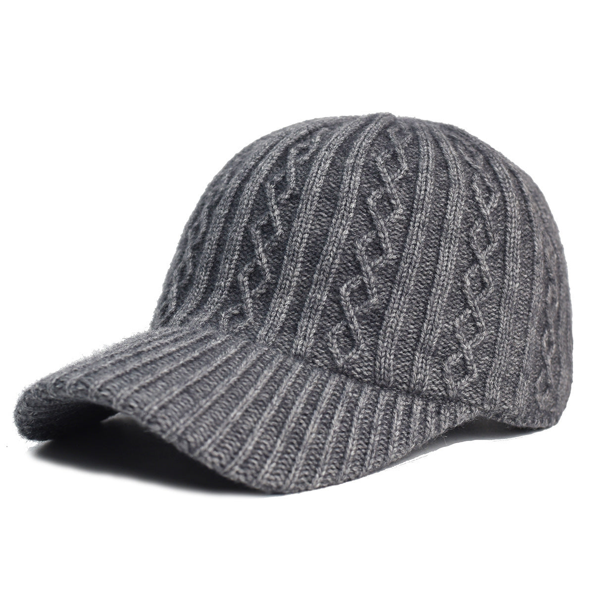 Knitting Wool Baseball Cap Korean Warm Solid Color Light Plate Peaked Hat
