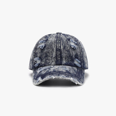 Distressed Cotton Baseball Cap - Munsieur
