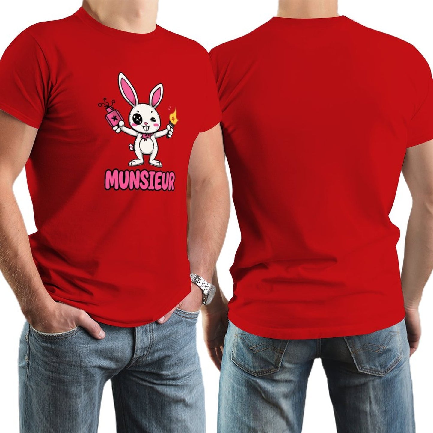 Munsieur Tee for Men Easter Bunny Collection "Strike" Designer Tee