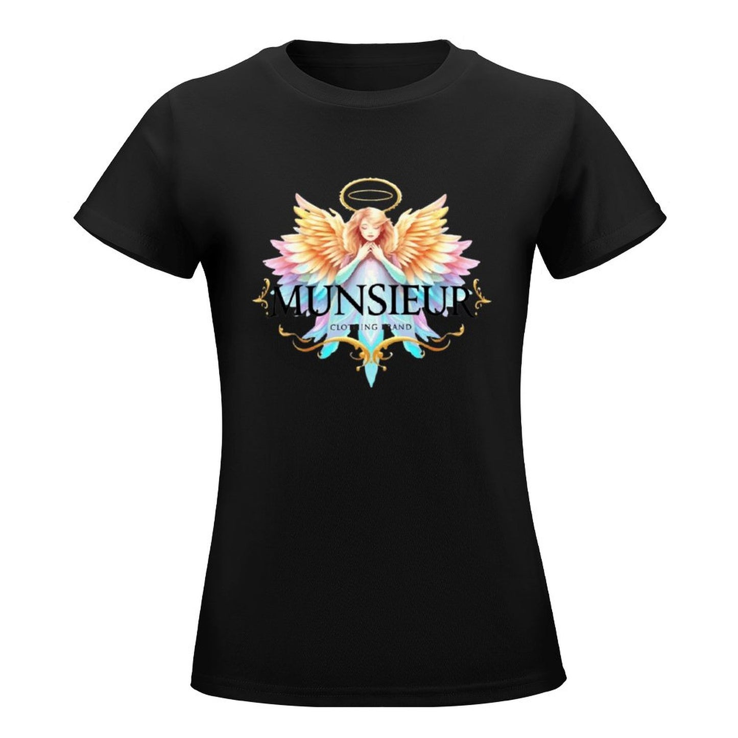 Munsieur Designer T-shirt for Women "Angel" Drip With Confidence Streetwear for Her