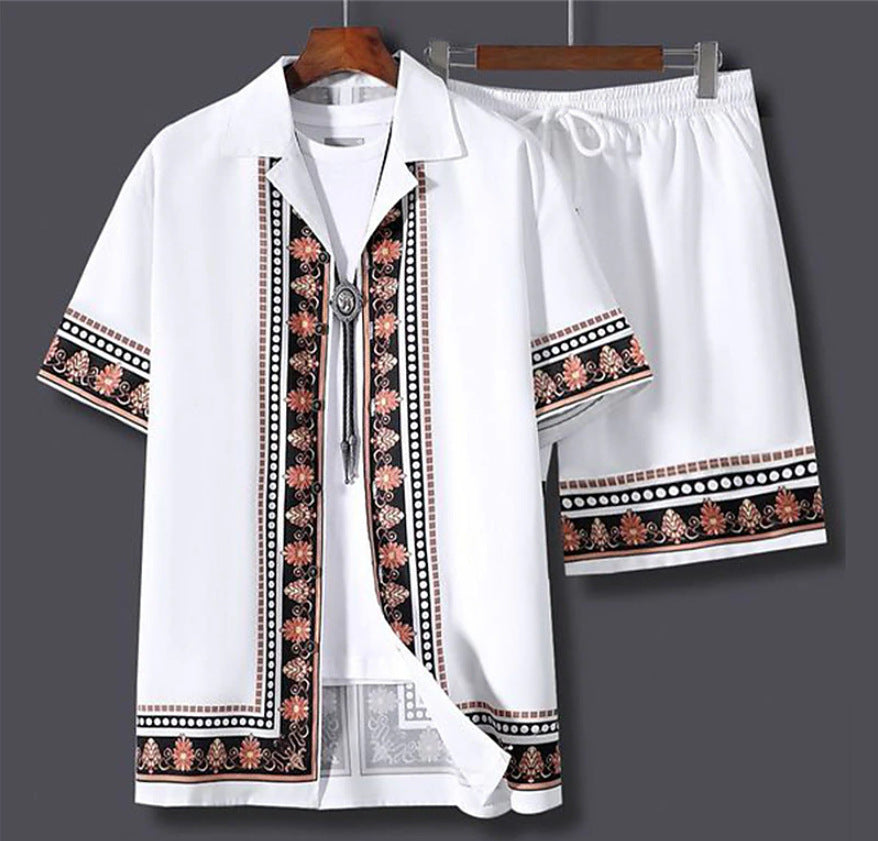 Munsieur Vacay Hawaiian Shorts Set Men's