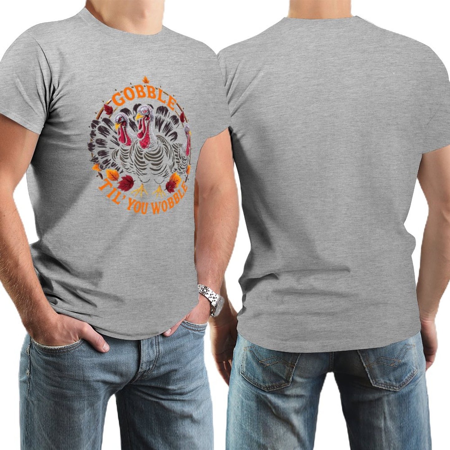 **SALE** Munsieur Men's Tee Thanksgiving Collection "Gobble Til' You Wobble"