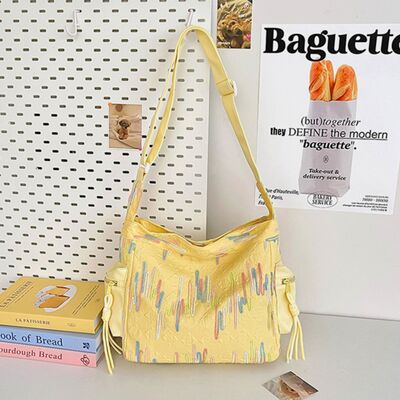 Contrast Texture Shoulder Bag - Munsieur