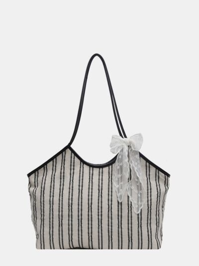 Striped Canvas Tote Bag - Munsieur