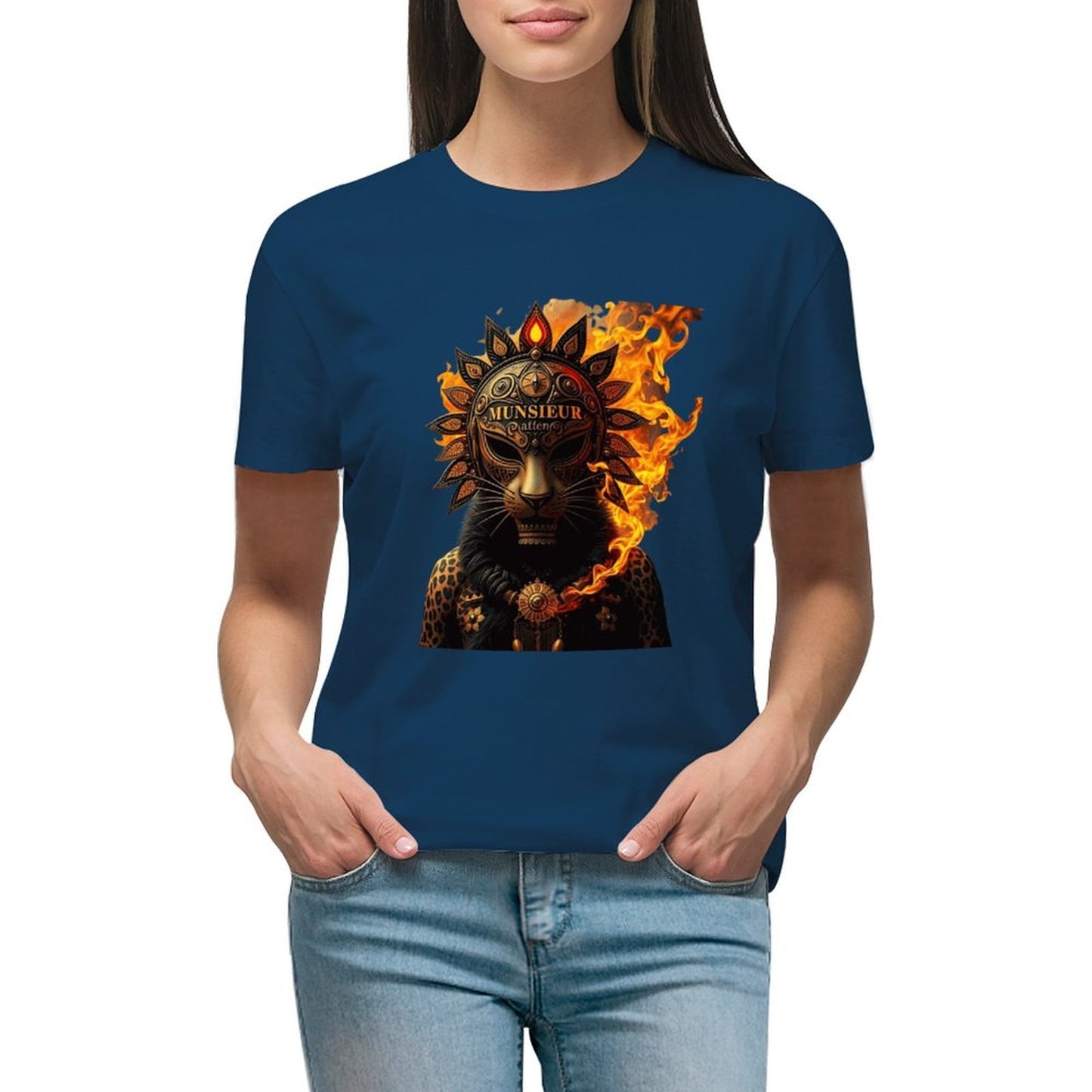 Lost Tribe of Munsieur T-Shirt for Women "Lioness" (High Definition & Front Printing)