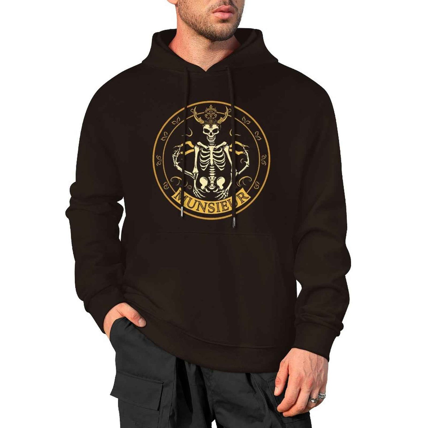 Munsieur Shadow Reaper: Luxe Skull Hoodie for Men - Munsieur