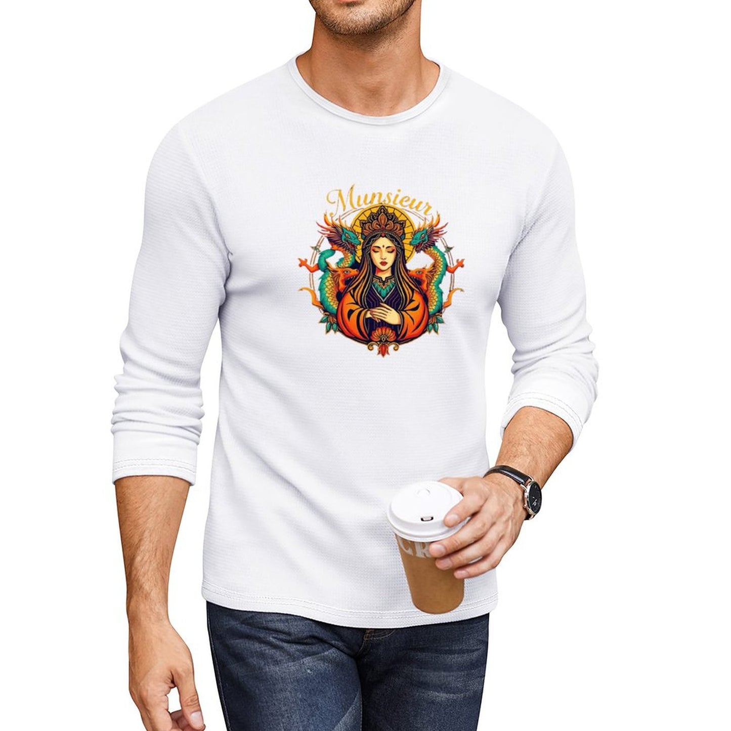 Munsieur Long Sleeve Tee for Men: Simple Yet Bold, Always On Point - Munsieur