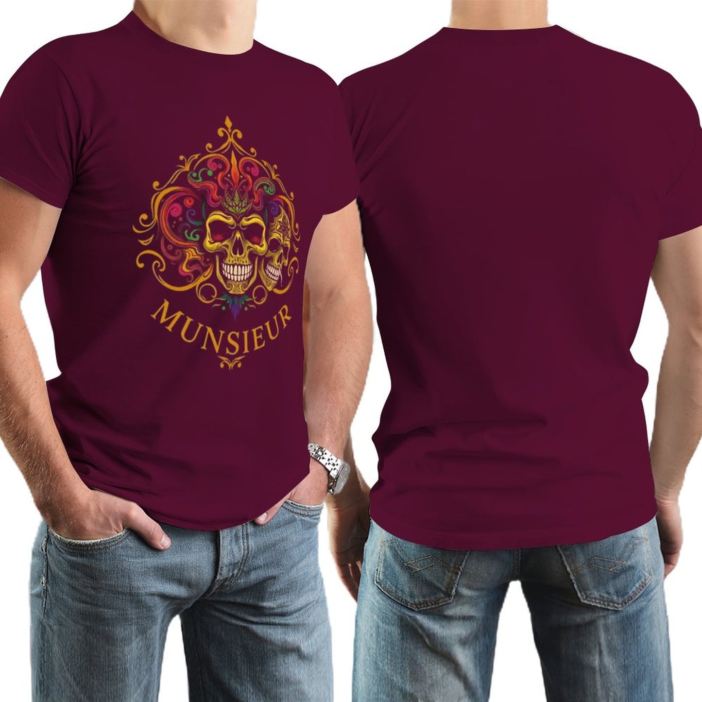 Men's Munsieur Brand Tee "Mardi Gras" Streetwear Design