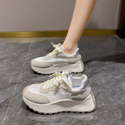 Lace Up Platform Athletic Sneakers - Munsieur