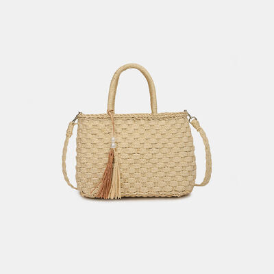 Braided Strap Paper Weave Shoulder Bag - Munsieur