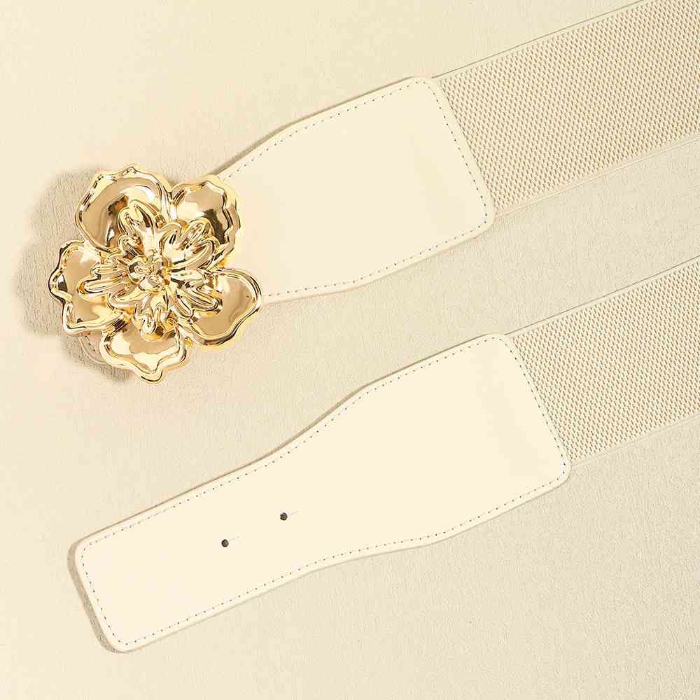 Flower Alloy Buckle Elastic Belt - Munsieur