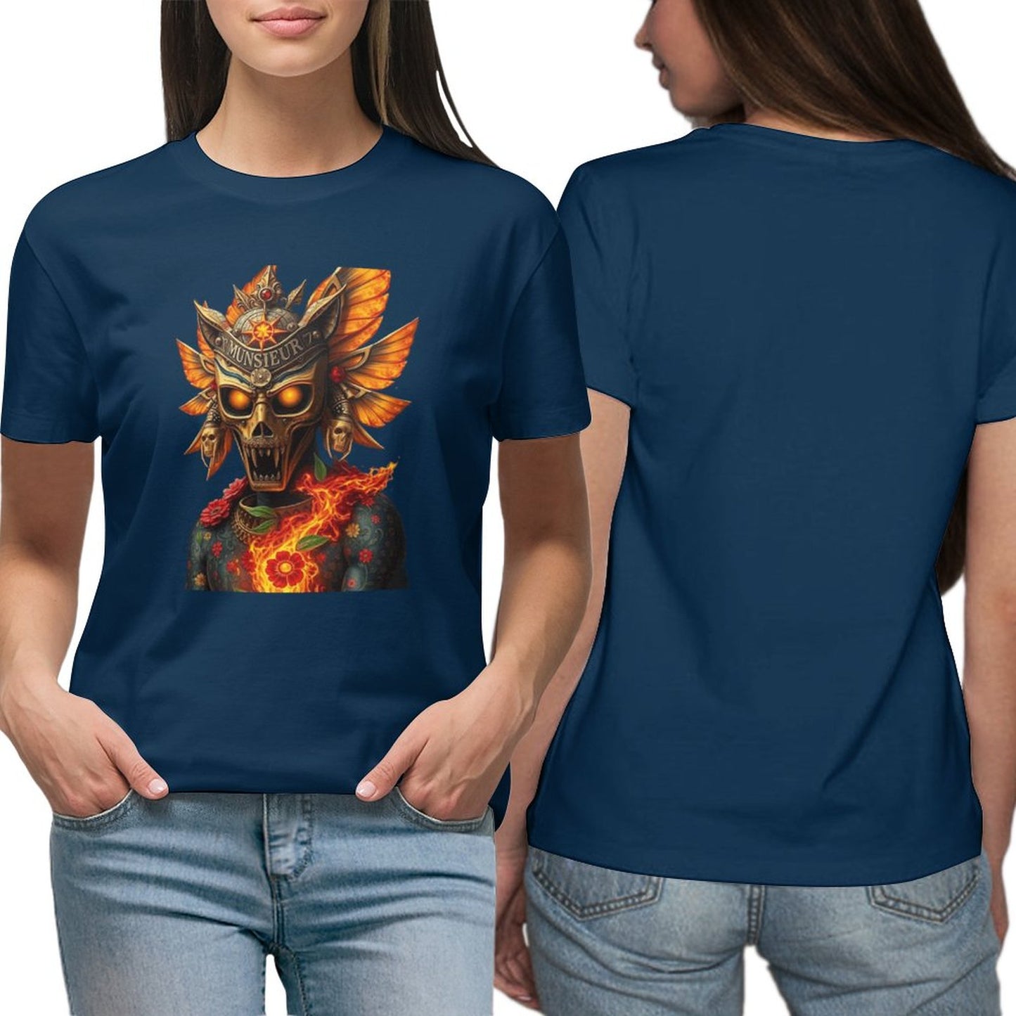Lost Tribe of Munsieur T-Shirt for Women "Jester" (High Definition & Dual-sided Printing)