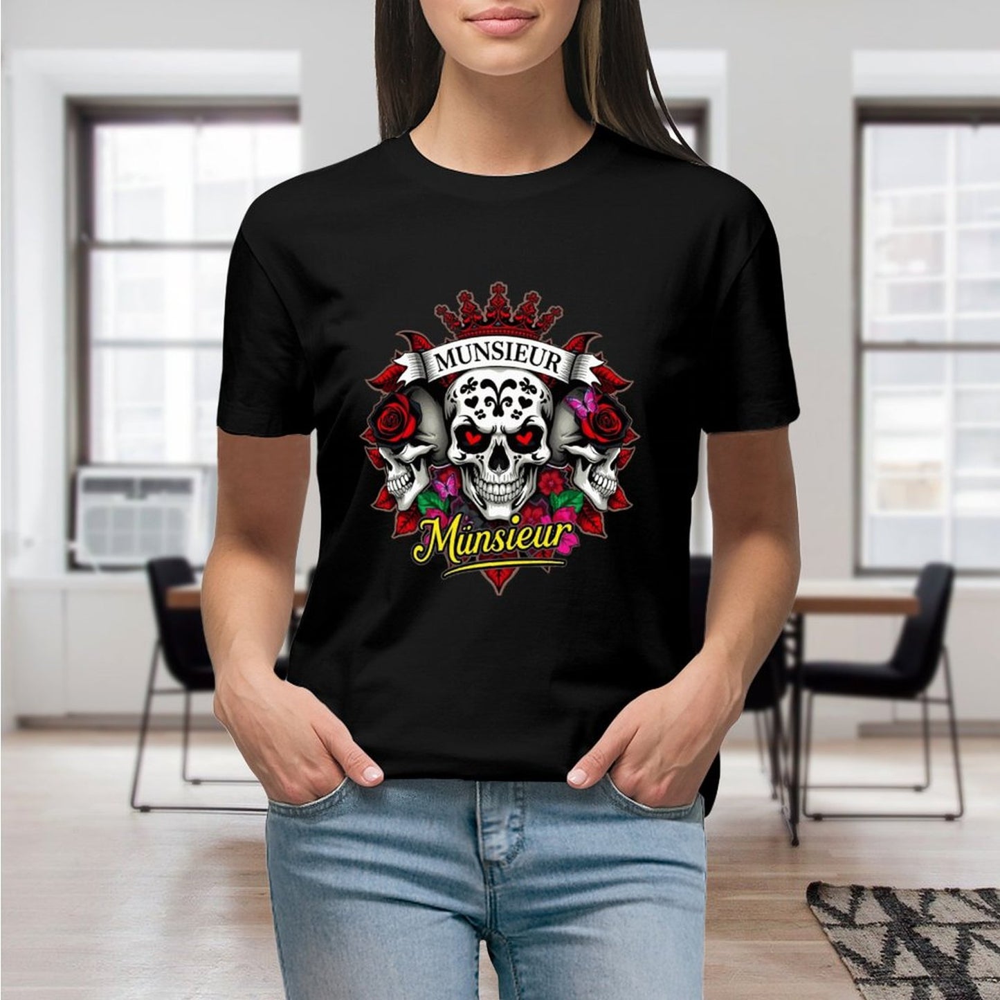 Munsieur Women's Custom T-Shirt "Clownie" Graphic T-shirts for Women