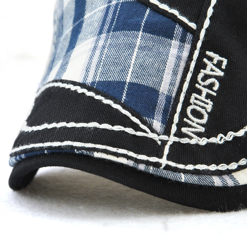 Duck Tongue Hat Plaid Patchwork Parallel Arrow