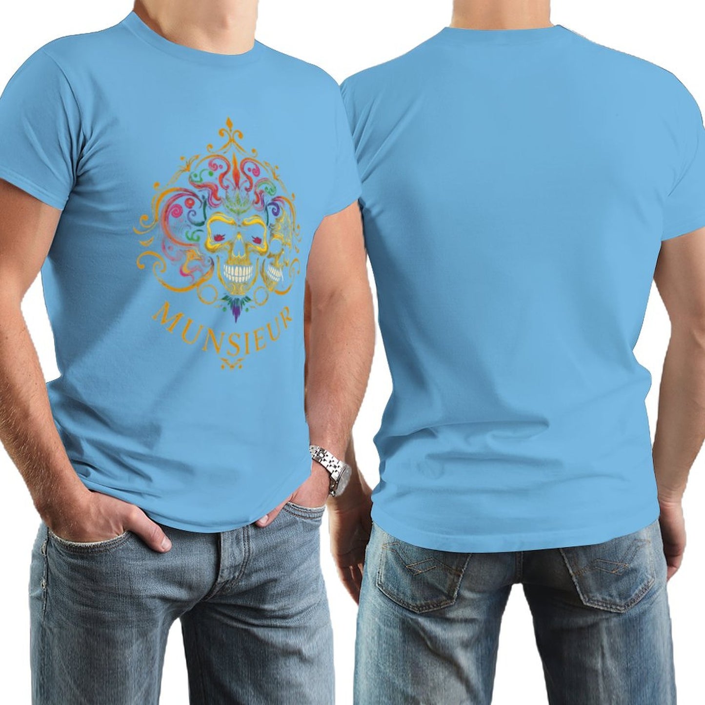 Men's Munsieur Brand Tee "Mardi Gras" Streetwear Design