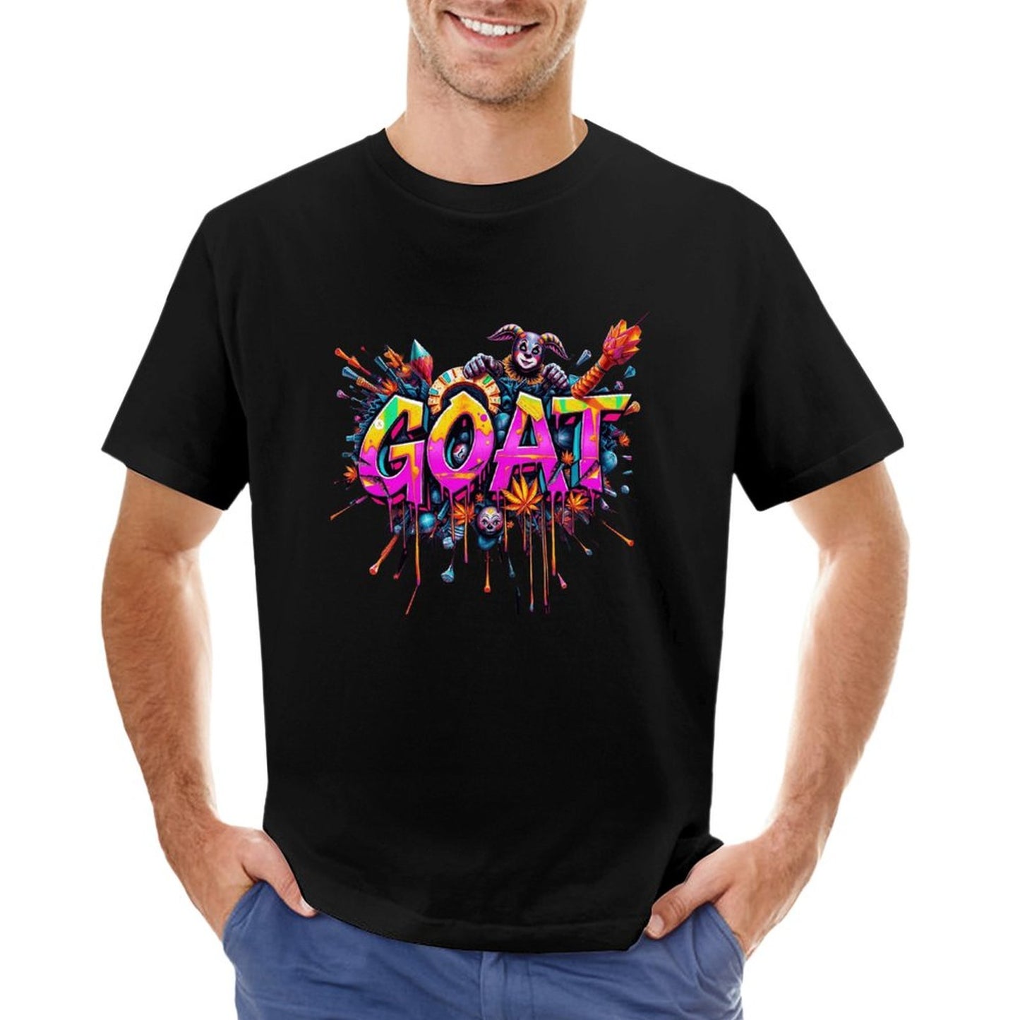 Munsieur New Skool Tee for Men – "GOAT" Elite Legacy Streetwear Tee