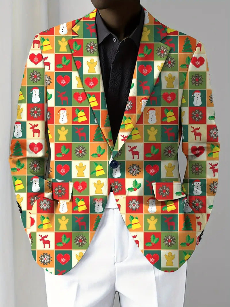 Men's Christmas Series Men's Long-Sleeved Coat