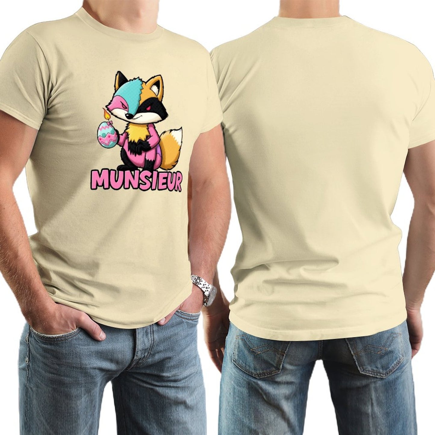 Munsieur Men's Tee Easter Collection "Sly Fox" Designer Tee