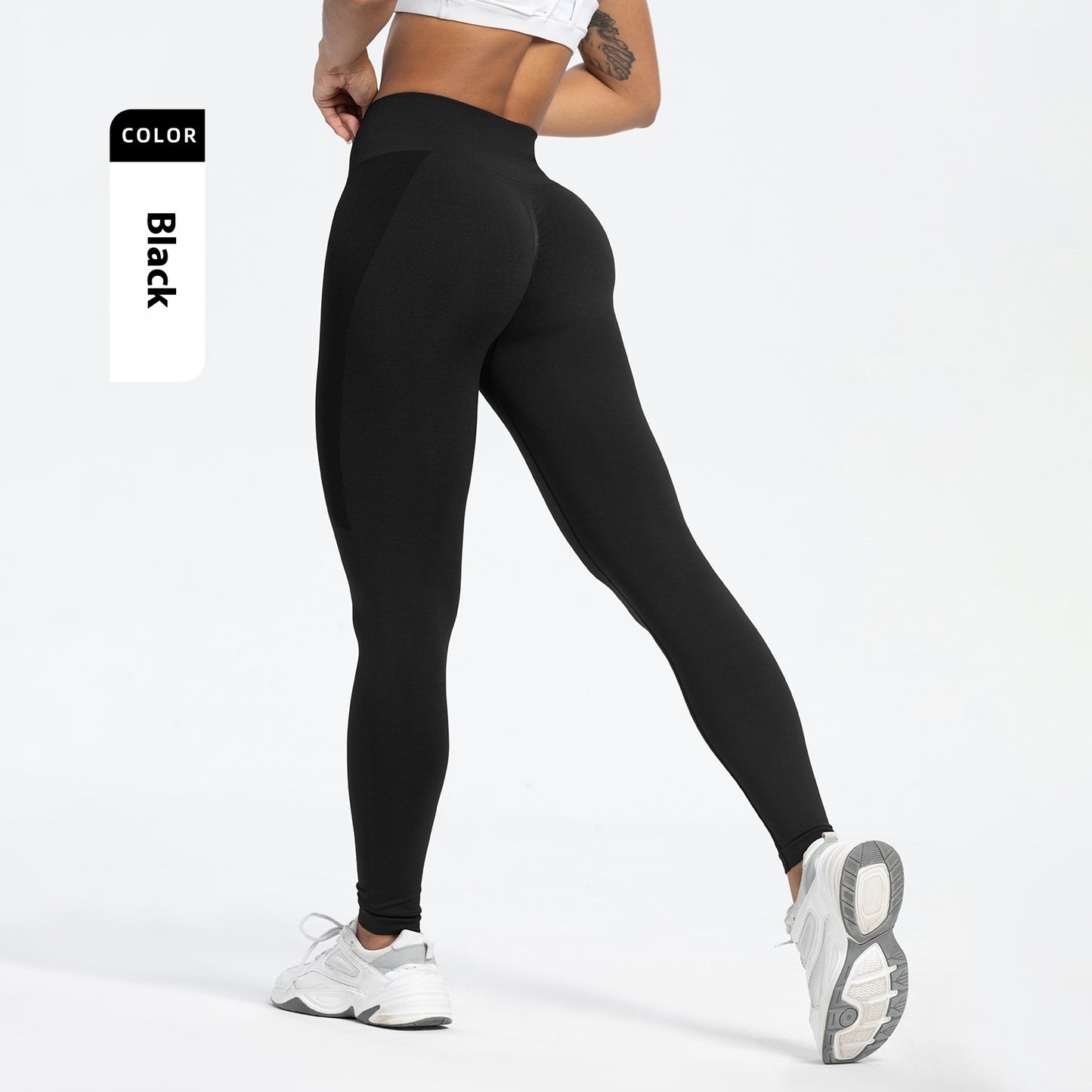 Women's Sports Fitness Seamless Hip Raise High Waist Yoga Leggings