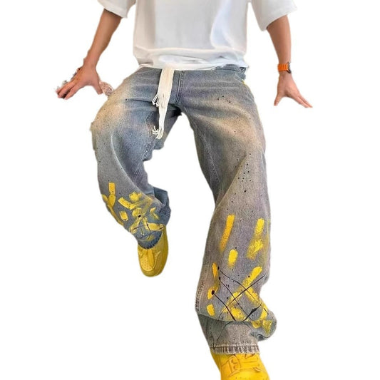 Men's Casual Pants Hand-painted