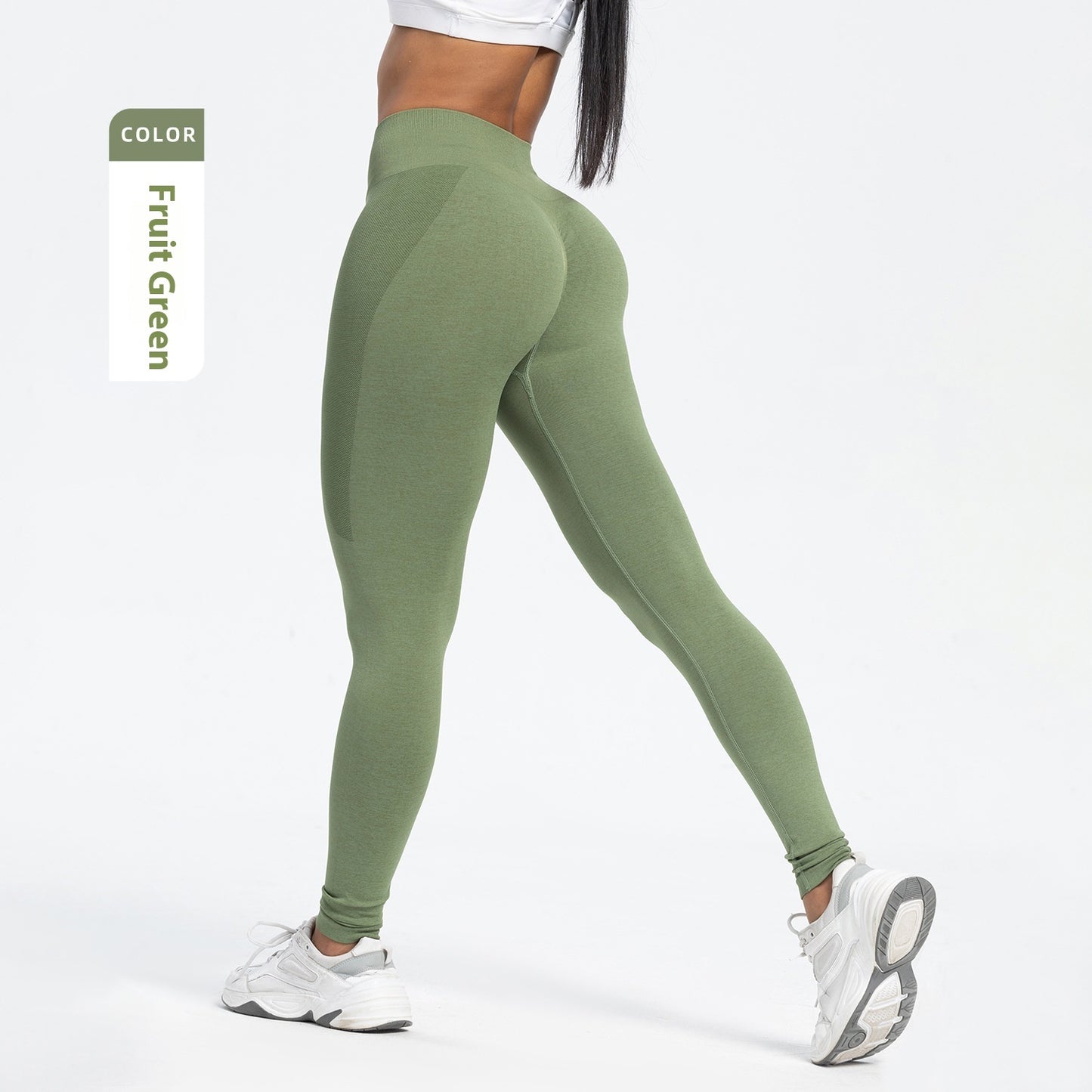 Women's Sports Fitness Seamless Hip Raise High Waist Yoga Leggings