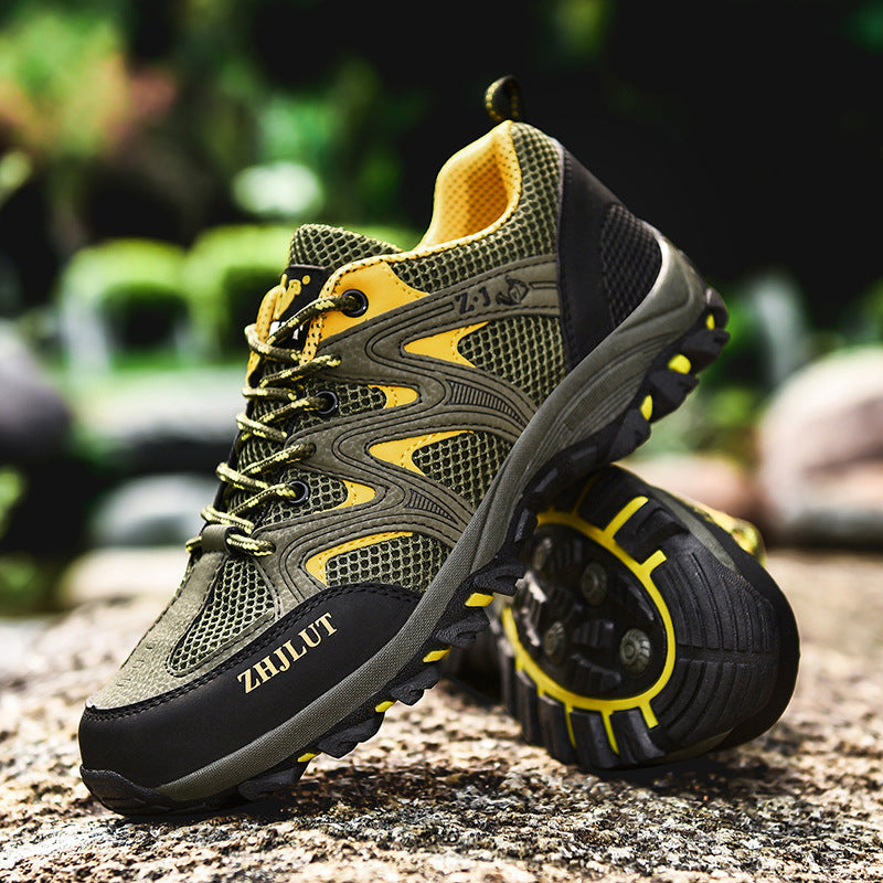 Men's Trekkers Outdoor Casual Lightweight Breathable Hiking Black Sports Shoes