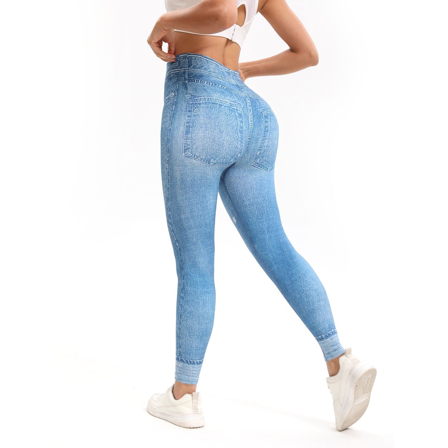 Retro Printed High Waist Tight Leggings Comfortable Stretch Sports Yoga
