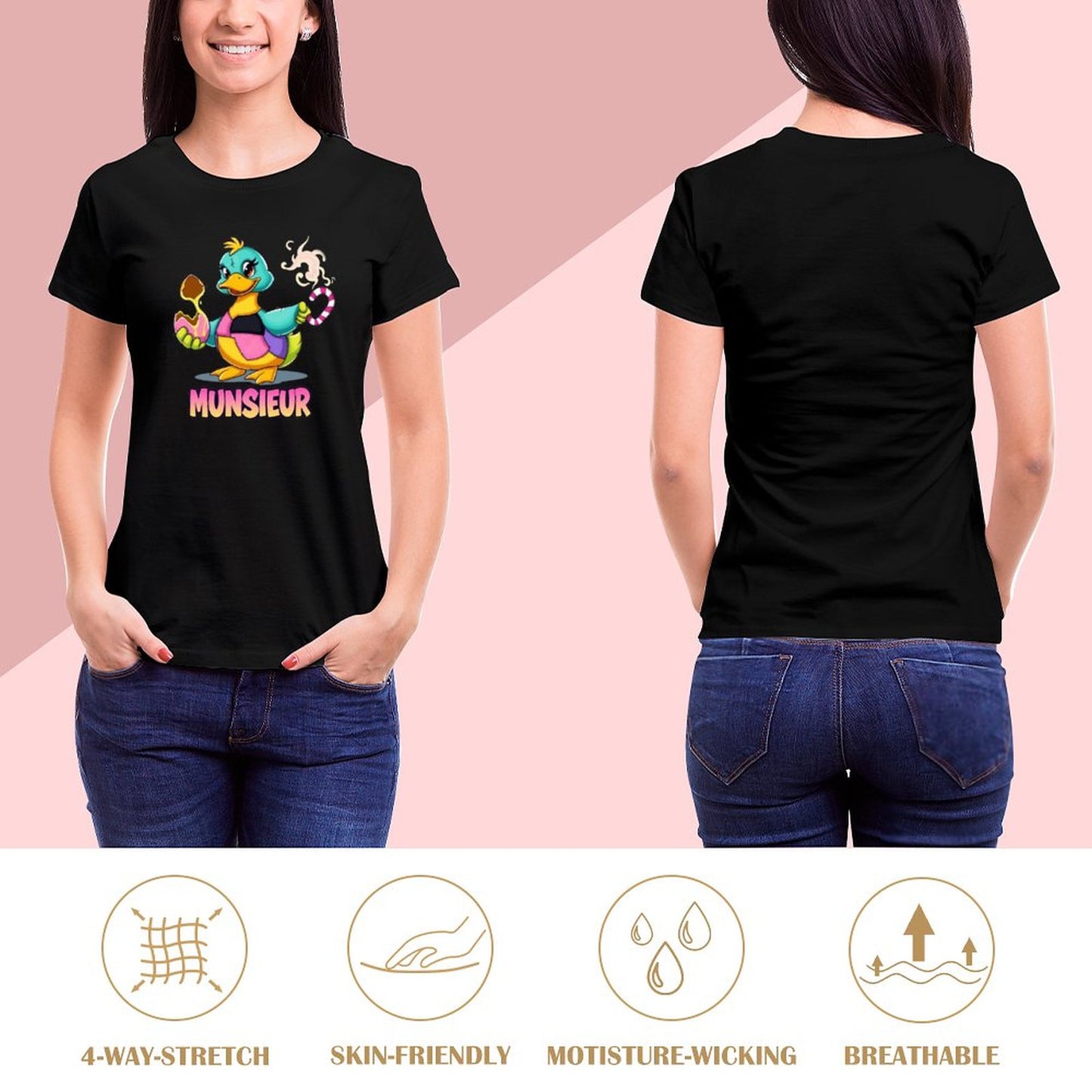 Munsieur Women's T-Shirt Easter Collection "Lucky Duckie" Designer Streetwear