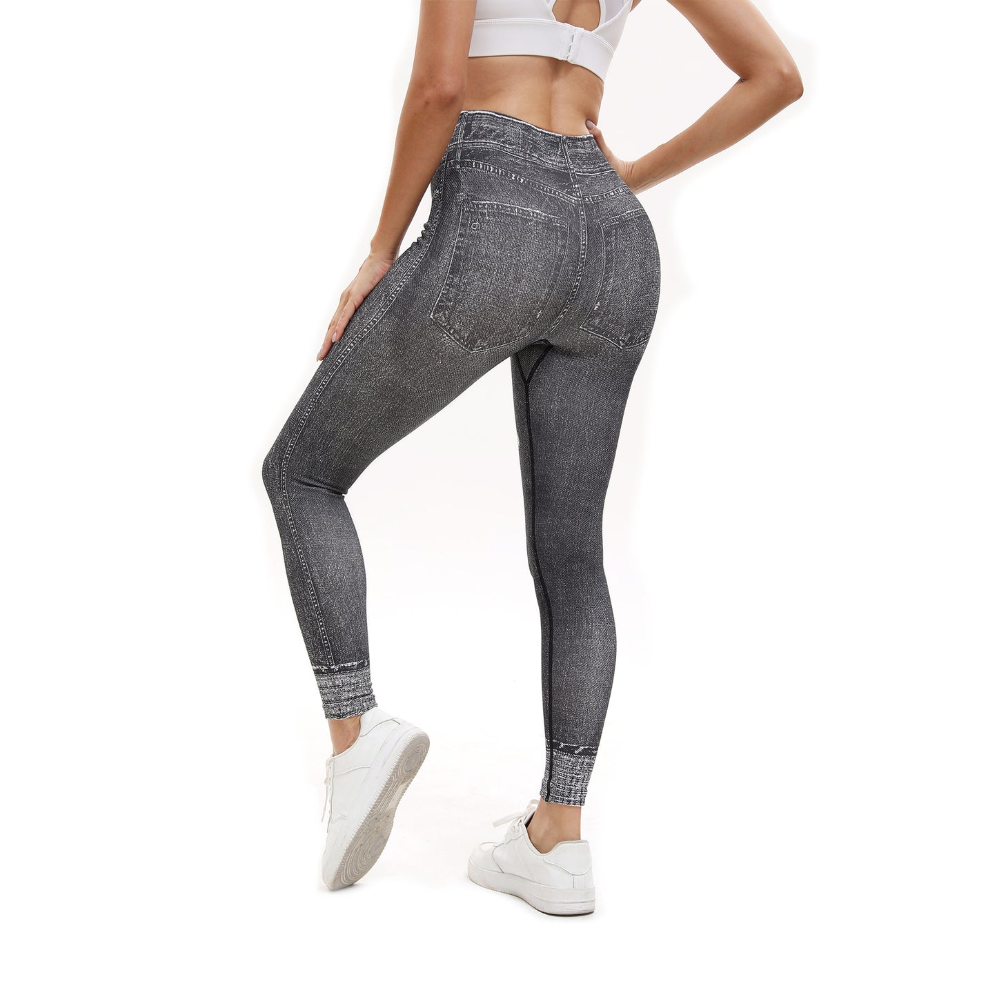 Retro Printed High Waist Tight Leggings Comfortable Stretch Sports Yoga