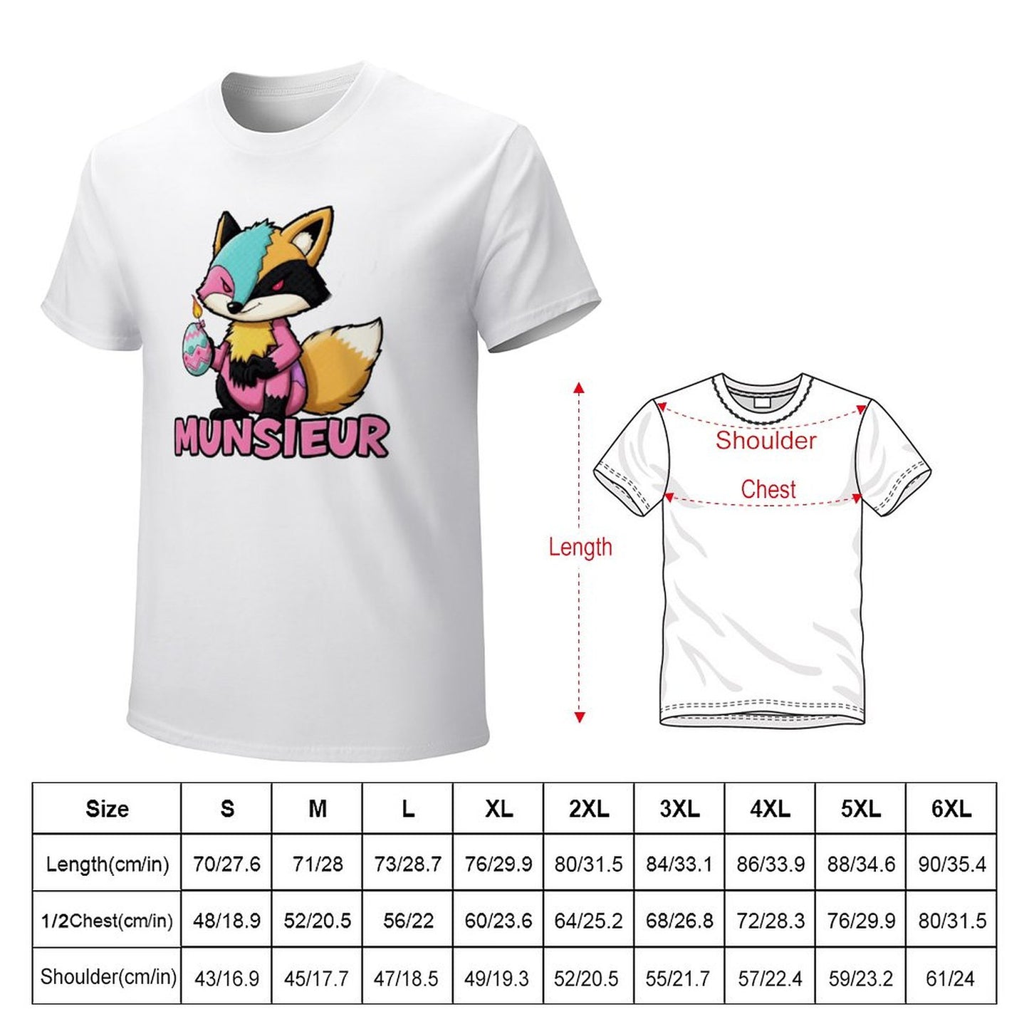 Munsieur Men's Tee Easter Collection "Sly Fox" Designer Tee