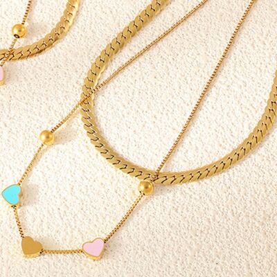 18K Gold-Plated Double Layered Necklace - Munsieur