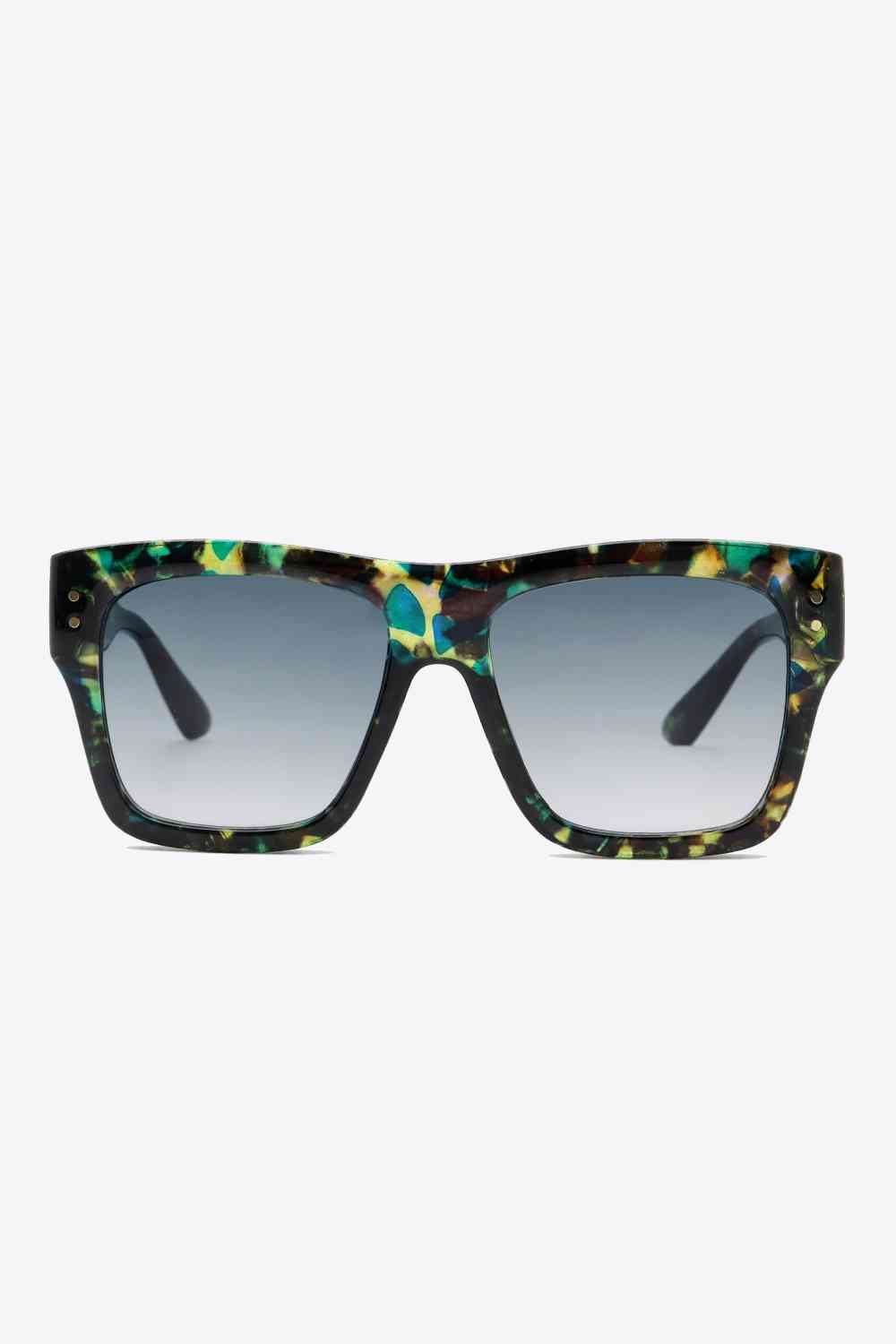 UV400 Patterned Polycarbonate Square Sunglasses - Munsieur