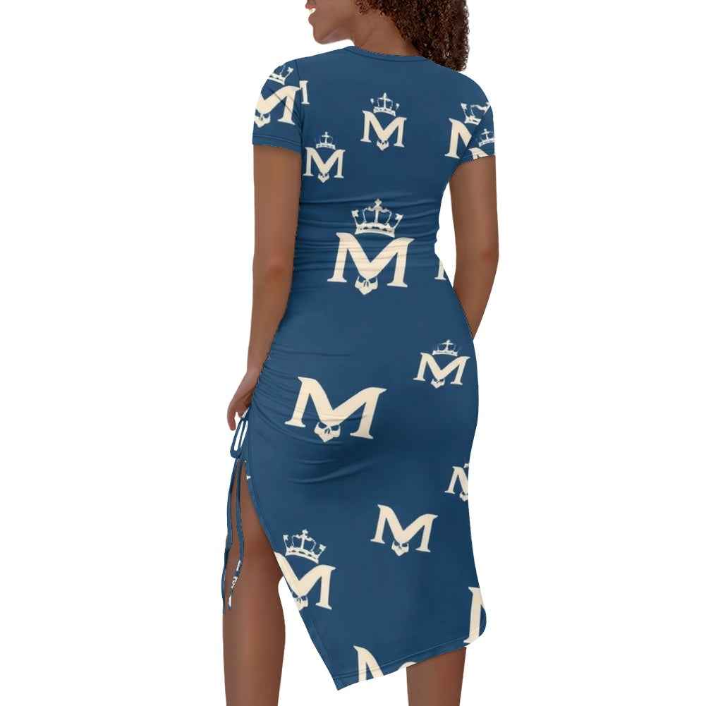 women's slit sheath dress