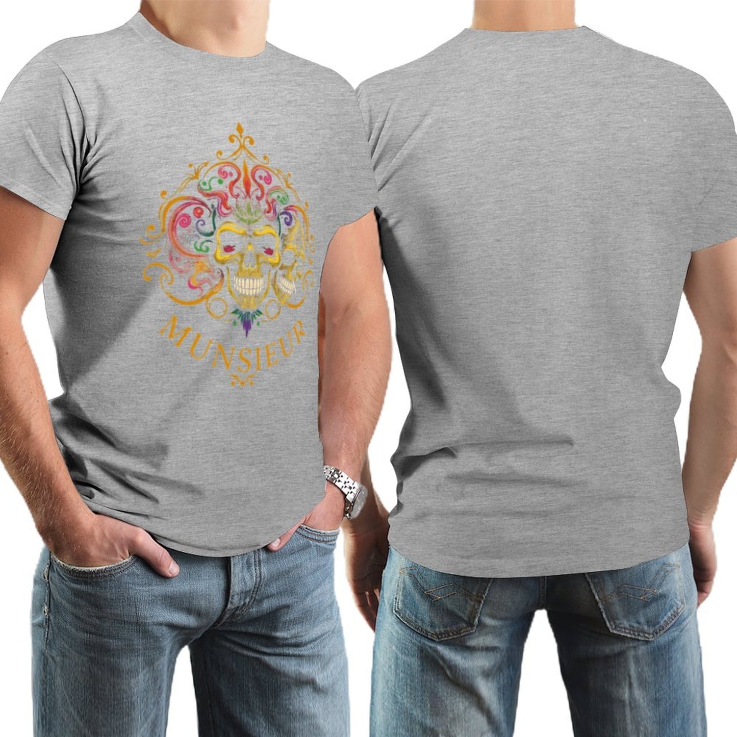 Men's Munsieur Brand Tee "Mardi Gras" Streetwear Design
