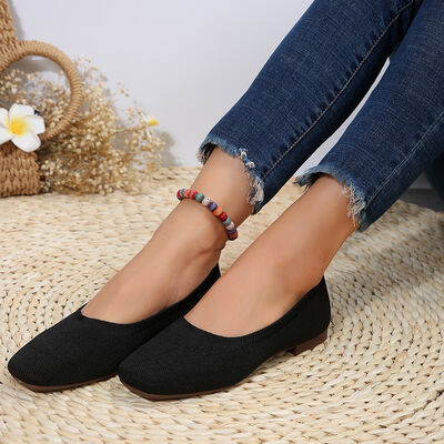 Square Toe Flat Slip-Ons - Munsieur