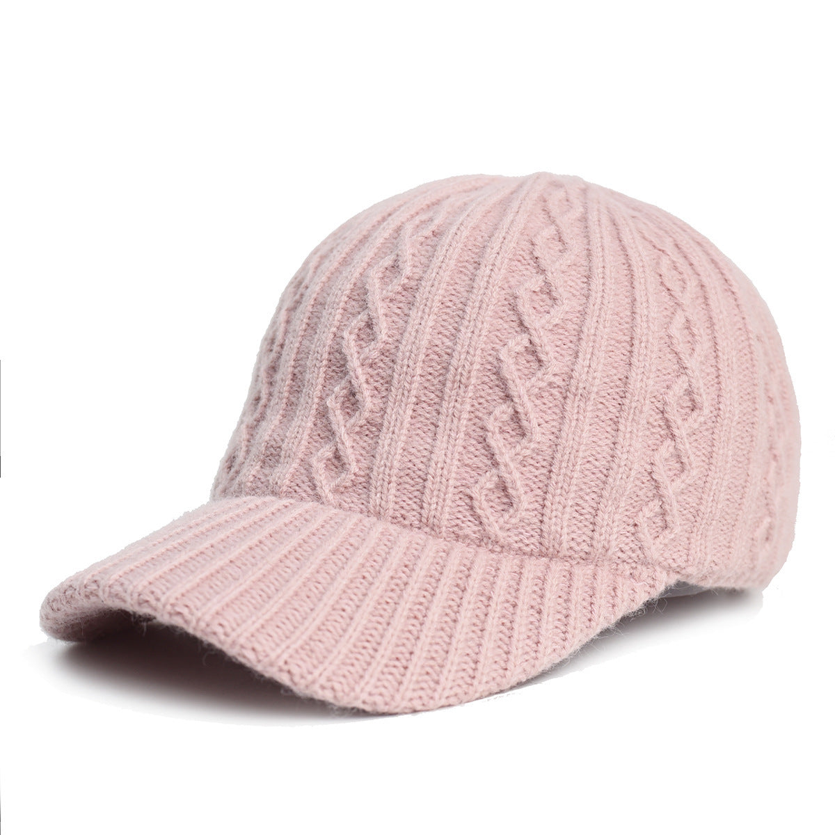 Knitting Wool Baseball Cap Korean Warm Solid Color Light Plate Peaked Hat