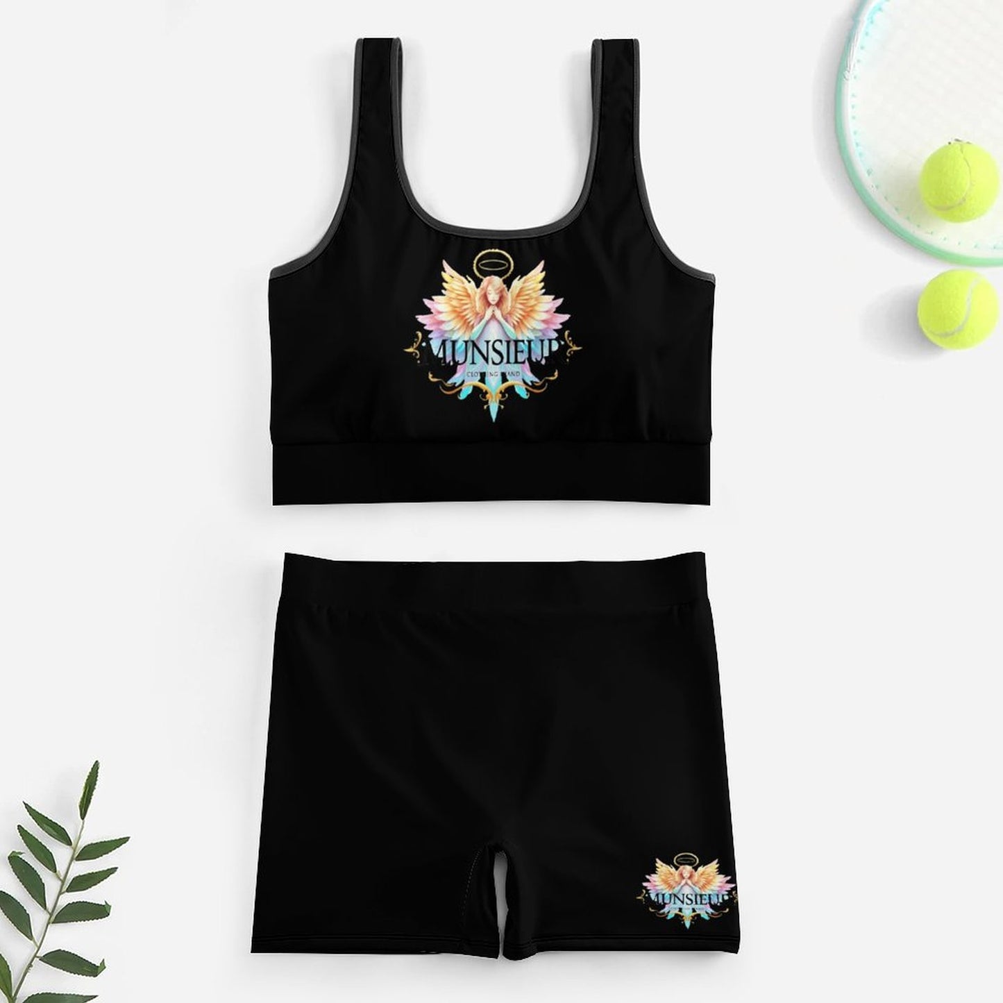 Munsieur Printed Yoga Workout Set