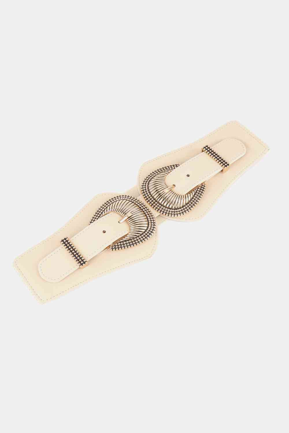 Shell Double Buckle Elastic Wide Belt - Munsieur