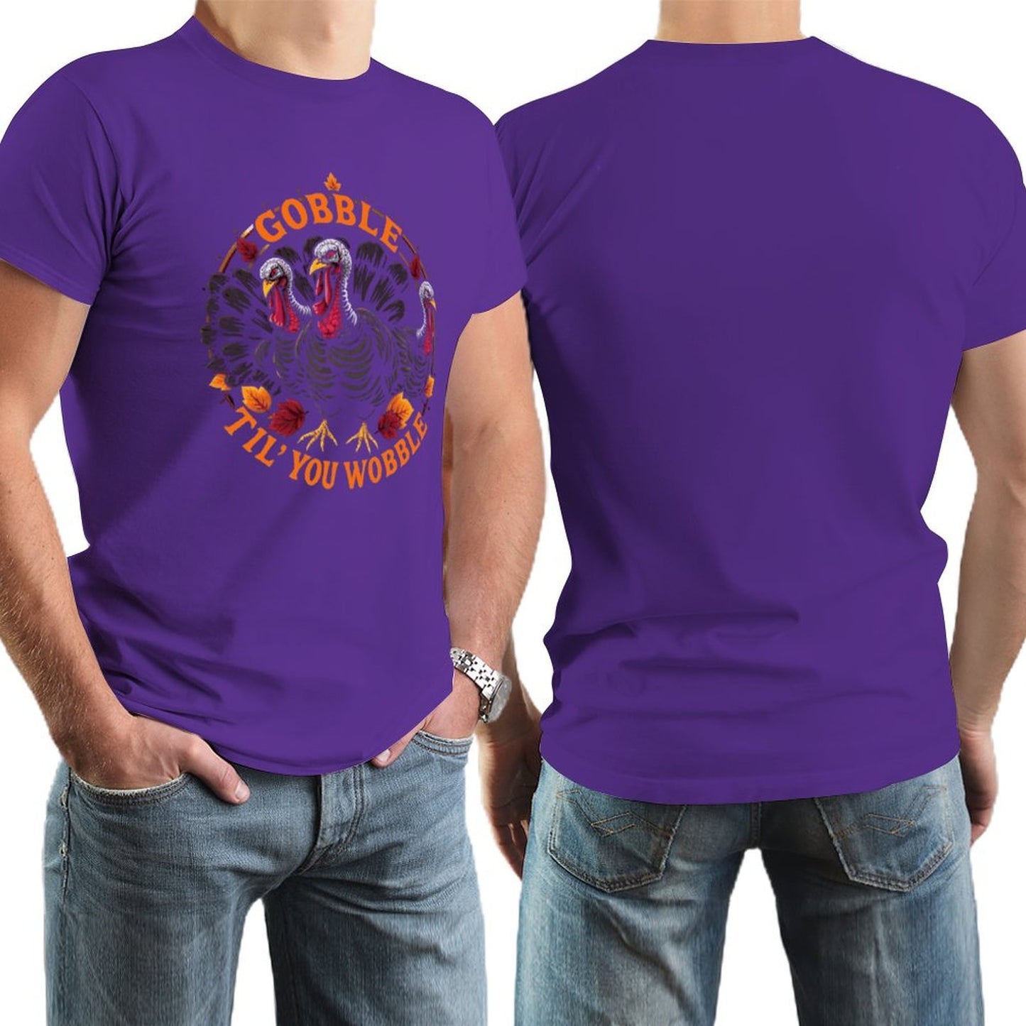 **SALE** Munsieur Men's Tee Thanksgiving Collection "Gobble Til' You Wobble"