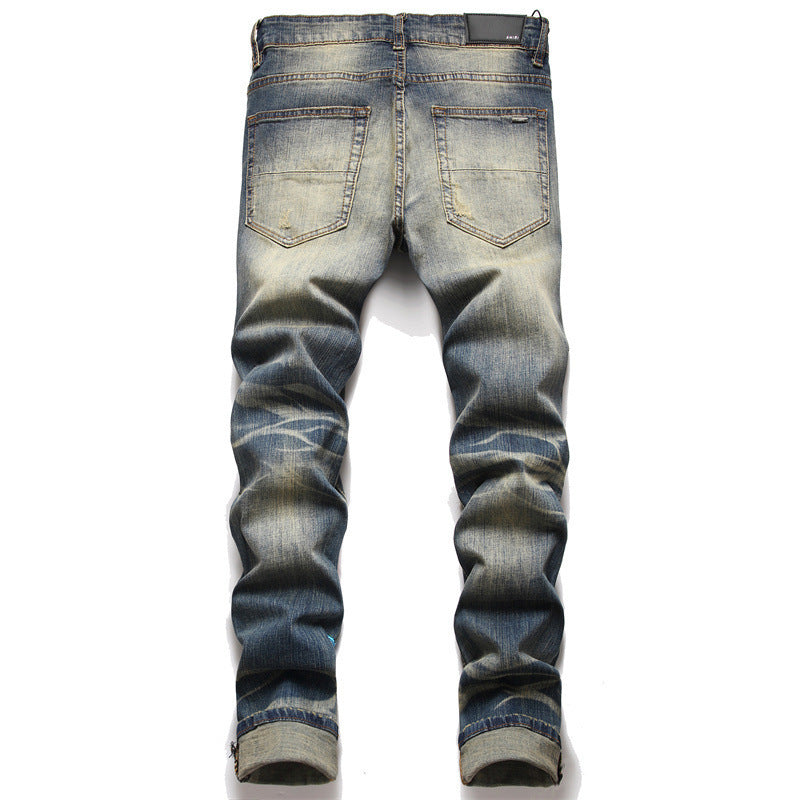 Men's Designer Fashion Elastic Slim Fit Skinny Pants