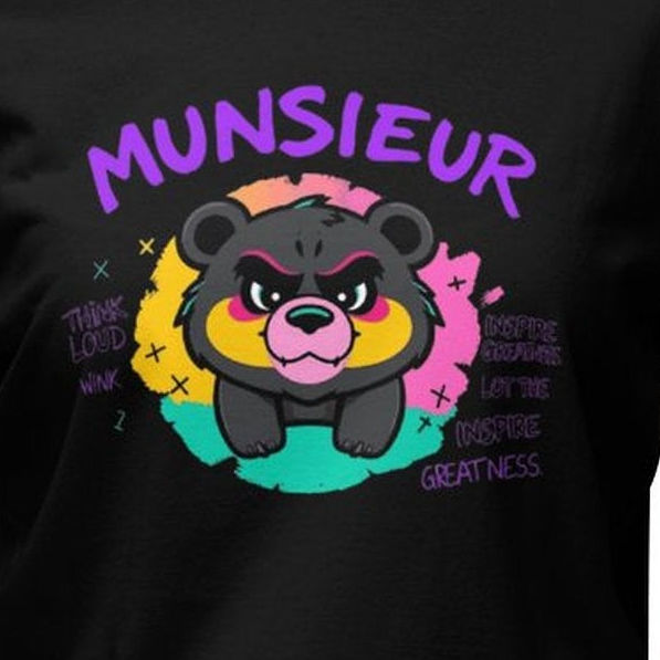 Women's Munsieur T-shirt "Think Loud" Teddy Bear T-shirt